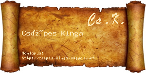 Csépes Kinga névjegykártya