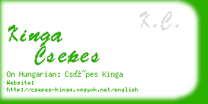 kinga csepes business card